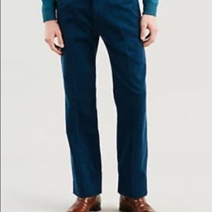 NWT Levi Sta-Prest Corduroy Trousers Blue Mens